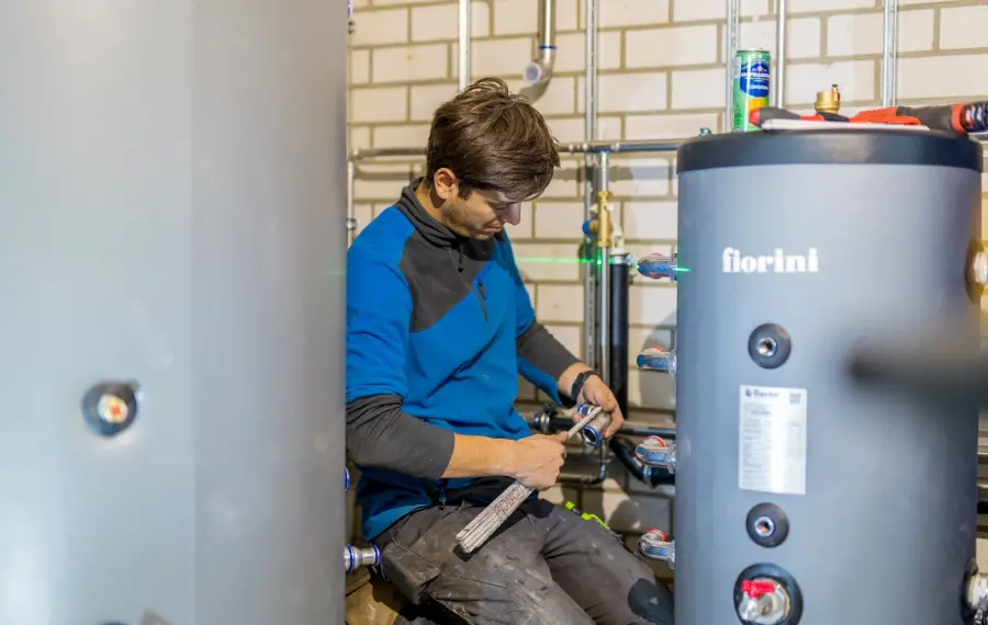 Installatie van een warmtepompboilervat