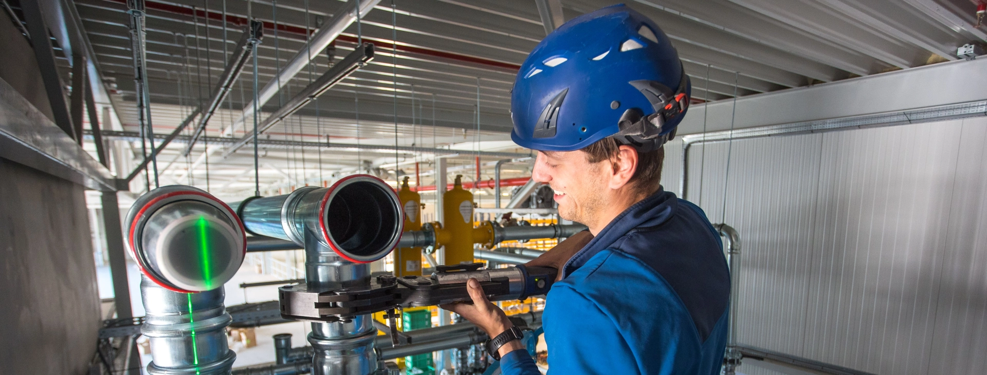 Leidingwerk en installatie in een utiliteitsgebouw